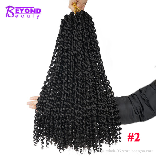 18 inch crochet hair  water wave  passion twist wavy braiding hair ombre Synthetic passion twist For Distressed Butterfly Locs